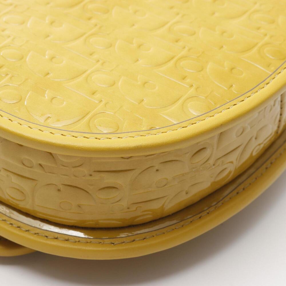 CHRISTIAN DIOR Yellow Leather Shoulder Bag - Picture 5 of 9